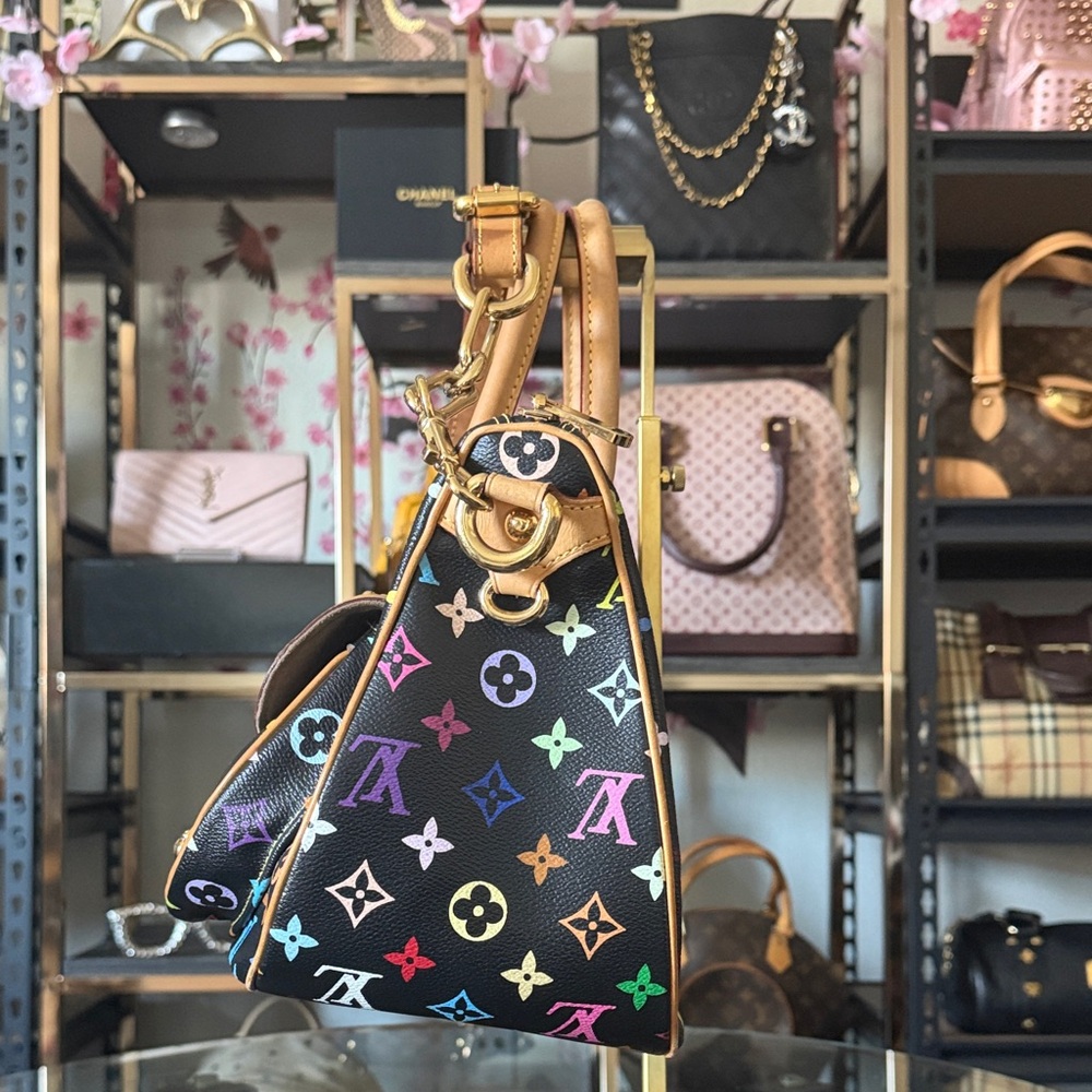 Louis Vuitton Rita Multicolor Black Takashi Murakami  Monogram Canvas Handbag - Picture 2 of 7
